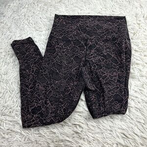Lululemon Align Pant *Full Length Lacescape Spanish Rose Black